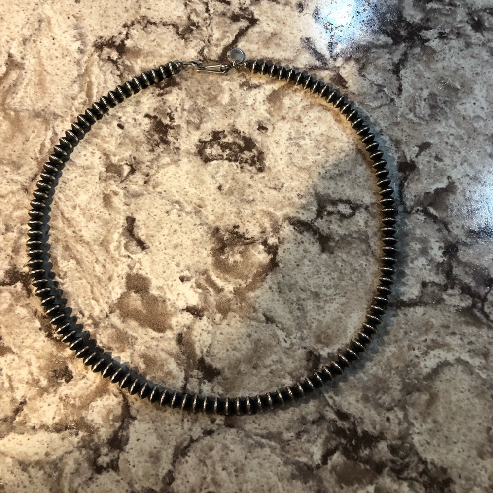 14” 4mm saucer Navajo pearl necklace